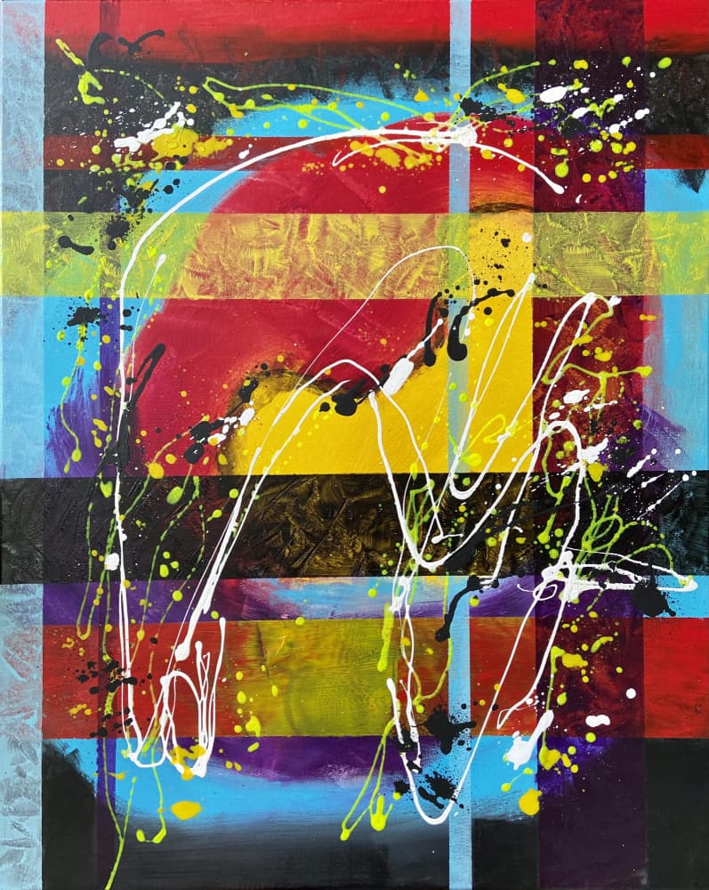 Dynamic Color Splash by Irene Chua — canvas wall art