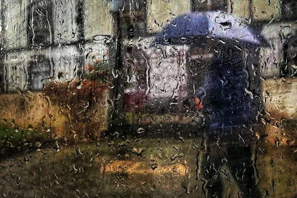 Rainy City Walk by Gabi Pontes — canvas wall art