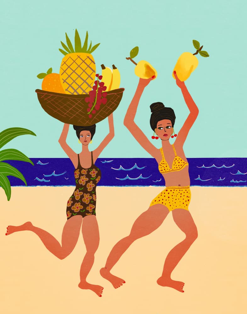 Retro Summer Beach Fun by Sharyn Bursic — canvas wall art