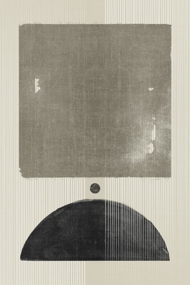 Earthy Geometric Balance by Ema Paraschiv — canvas wall art