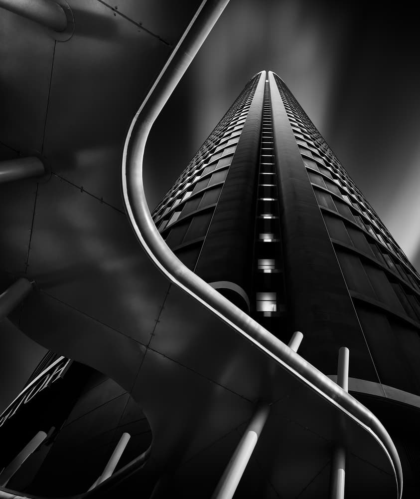 Sleek Urban Geometry by Juan López Ruiz — canvas wall art