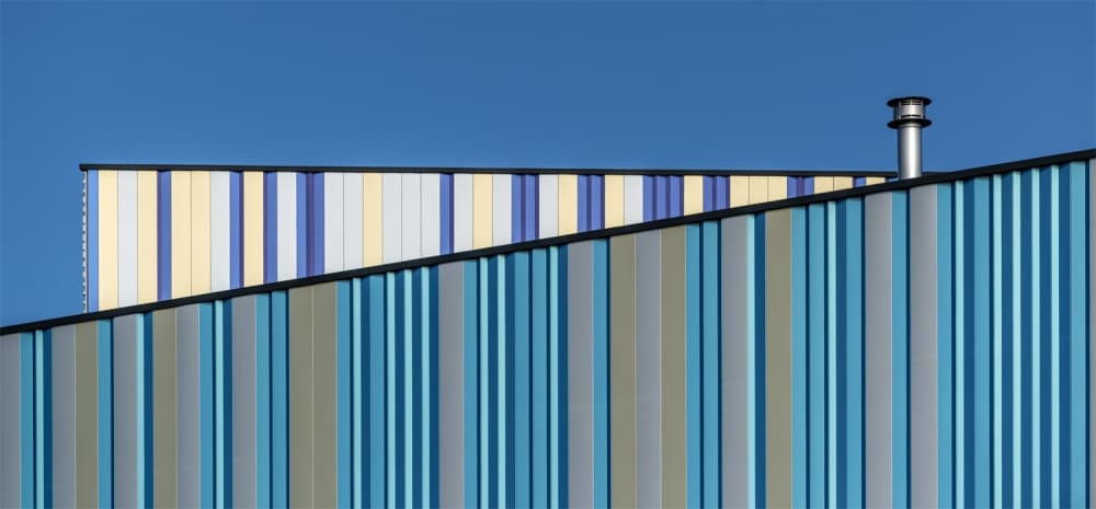Colorful Architectural Lines by Jef Van den Houte — canvas wall art