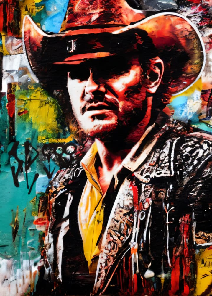 Urban Cowboy Portrait by Cicero Spin — canvas wall art
