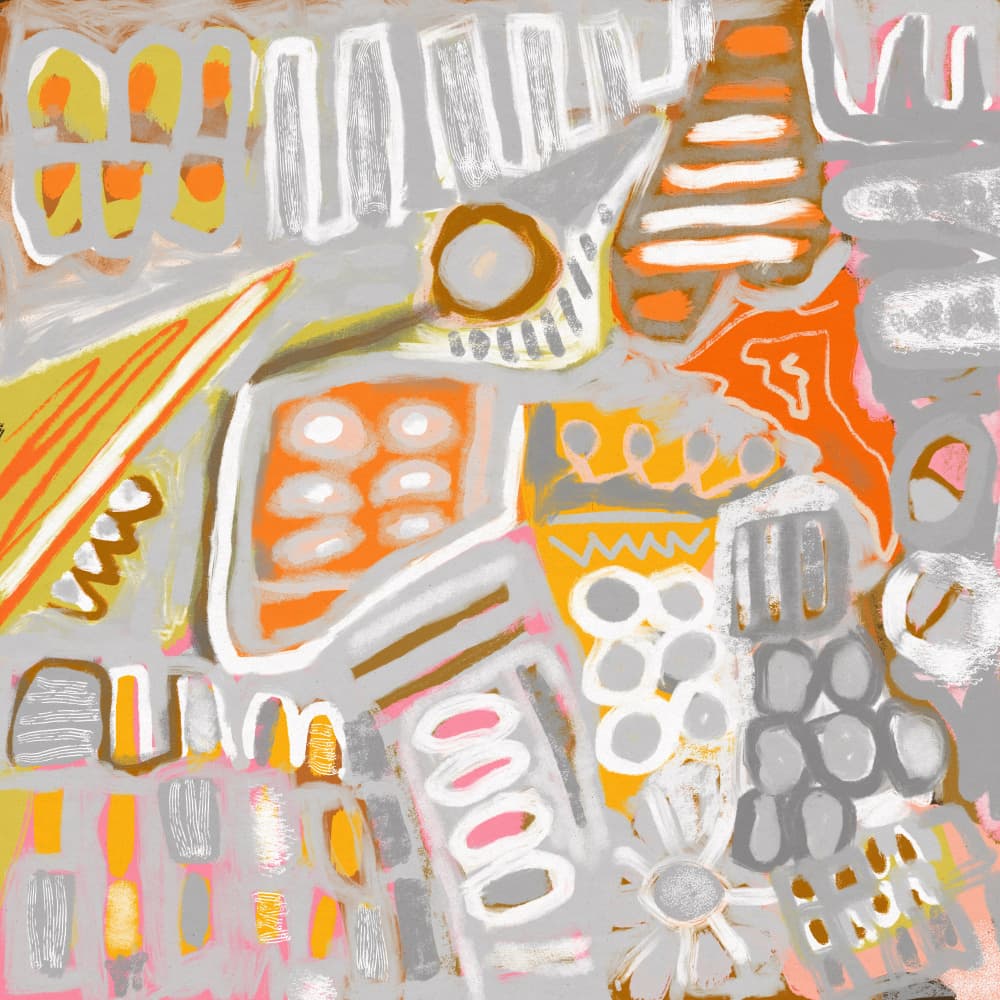 Vibrant Abstract Shapes by Sharyn Bursic — canvas wall art