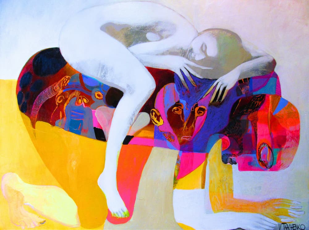Contemplative Abstract Figures by Victor Tkachenko — canvas wall art