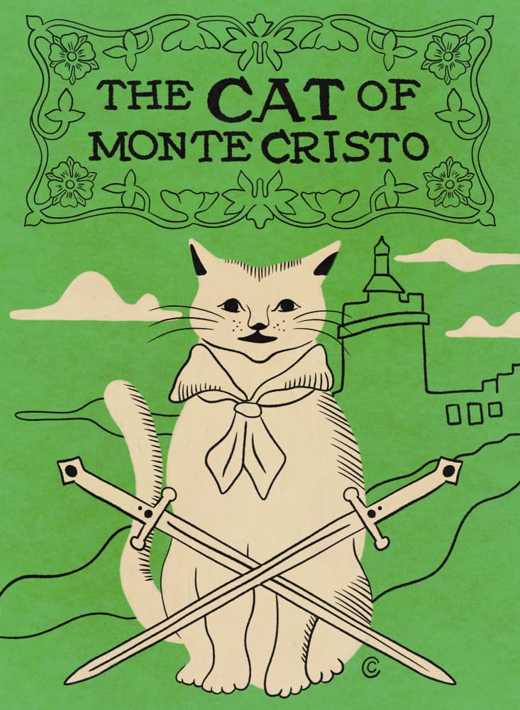 The Cat of Monte Cristo by Carrie Cantwell — canvas wall art
