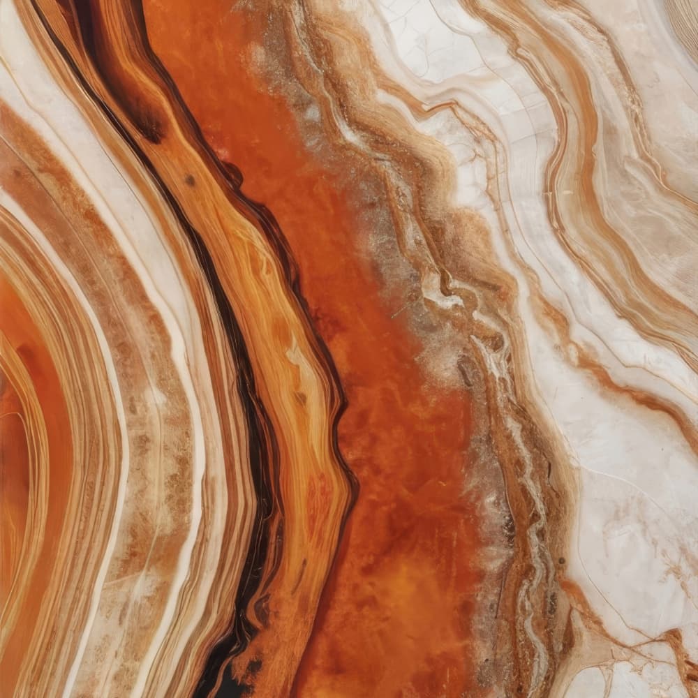 Rich Orange Agate Flow by Alpenglow Workshop — canvas wall art
