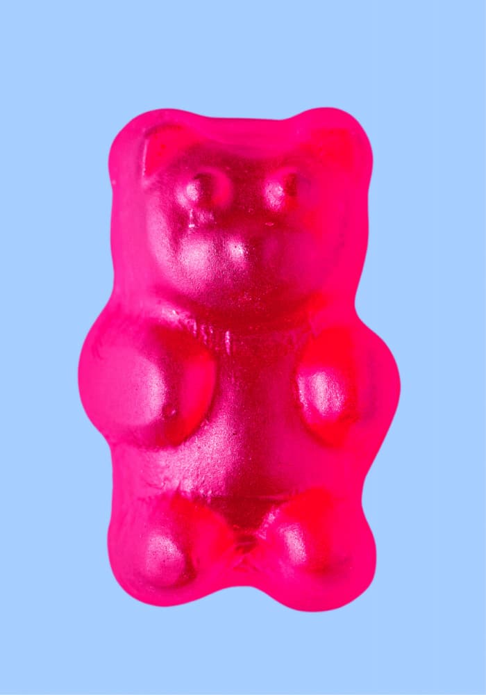 Vibrant Pink Gummy Bear by Athene Fritsch — canvas wall art