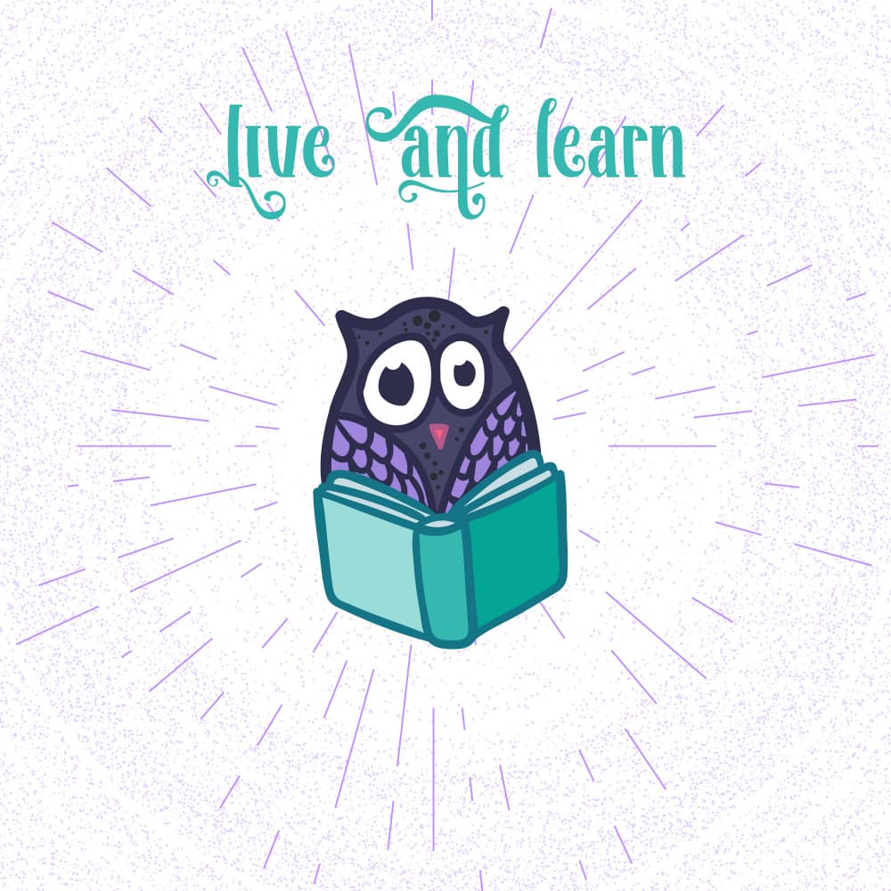 Live And Learn Owl by Marika Barsrsind — canvas wall art