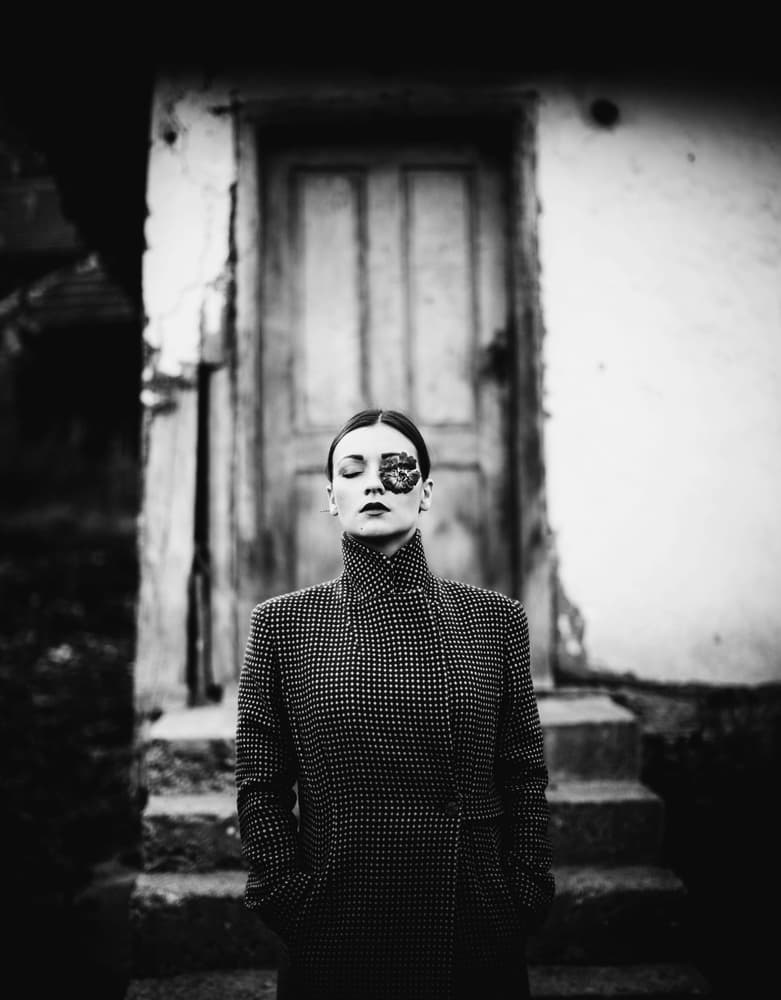 Elegant Enigma Portrait by Koki Jovanovic — canvas wall art