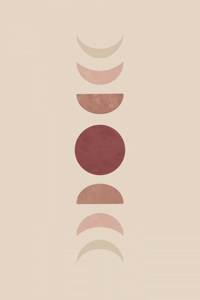 Boho Moon Phases by Melloi Art Prints — canvas wall art
