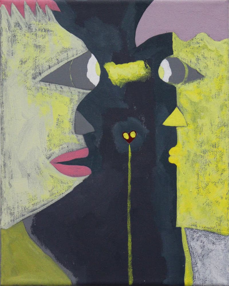 Abstract Dark Faces by Fedele Frost — canvas wall art