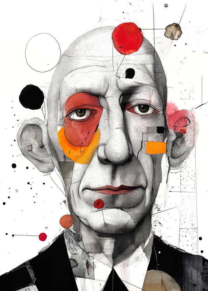 Modern Abstract Man by Justyna Jaszke — canvas wall art