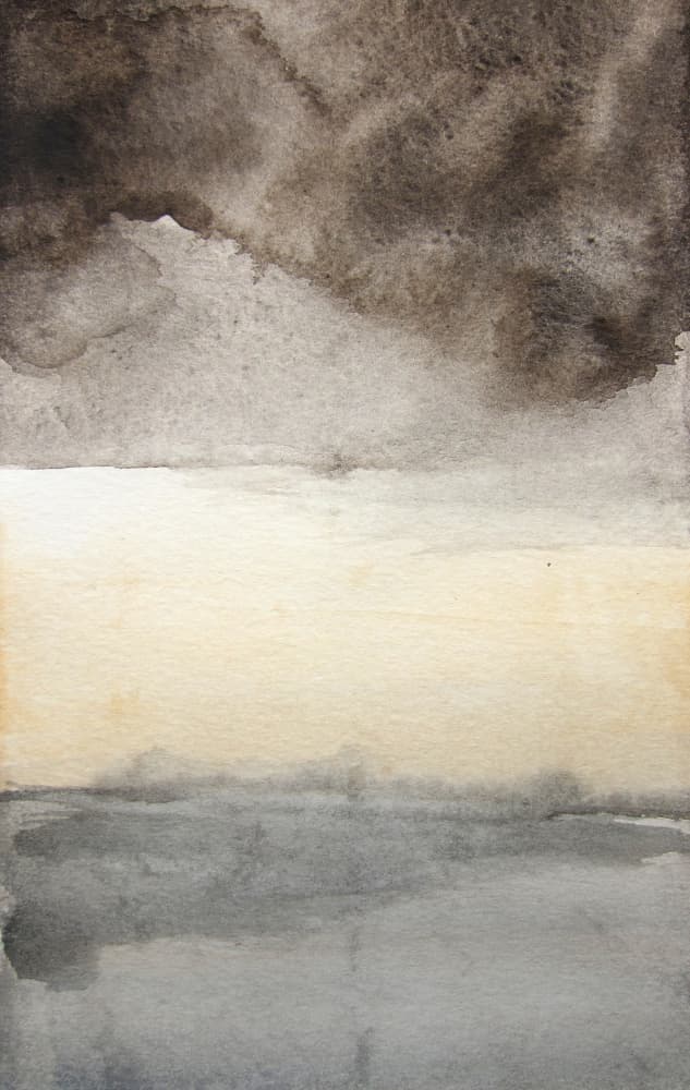 Dark Abstract Seascape by Christine Lindstrom — canvas wall art