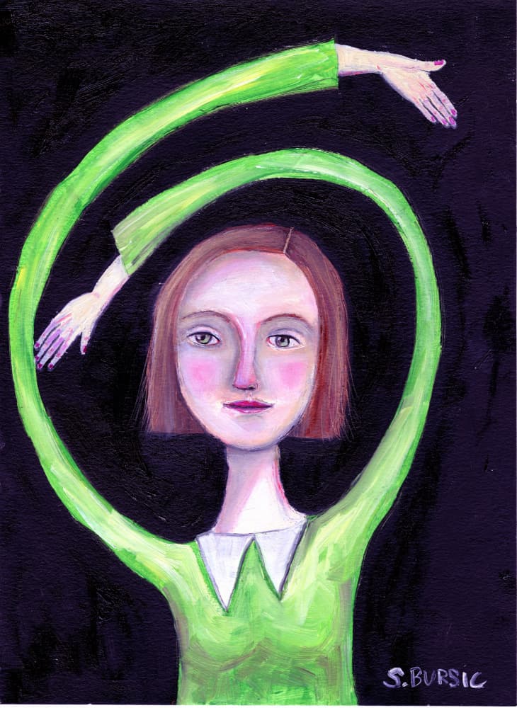 Elegant Woman Swirl by Sharyn Bursic — canvas wall art