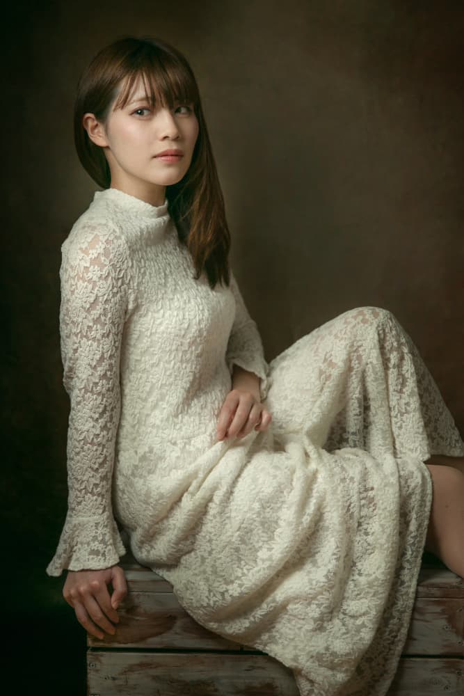 Woman in White Lace by Kazuya Hashizume — canvas wall art