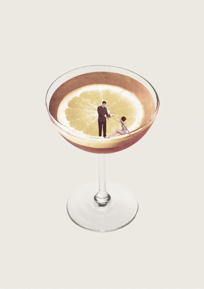 My drink needs a drink by Maarten Léon — canvas wall art