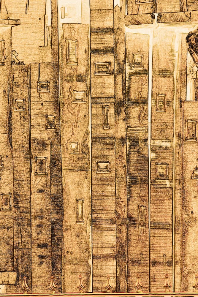 Aged Sepia Wood Panels by Santhosh ch — canvas wall art