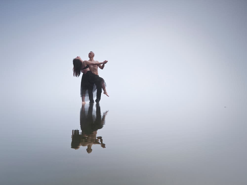 Misty Dance Embrace by Leszek Paradowski — canvas wall art