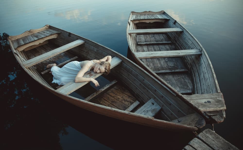 Peaceful Boat Dream by Dorota Gorecka — canvas wall art