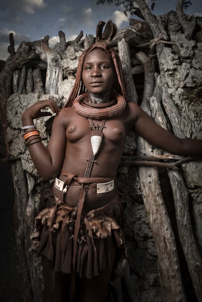 Himba Woman Portrait by Ben McRae — canvas wall art