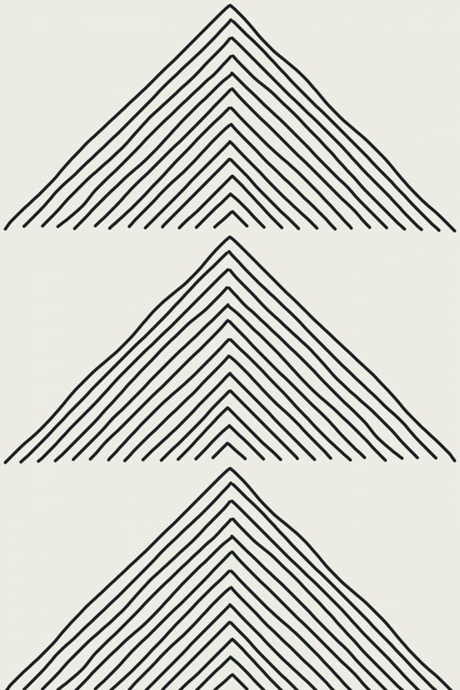 Geometric Mountain Peaks by jay stanley — canvas wall art