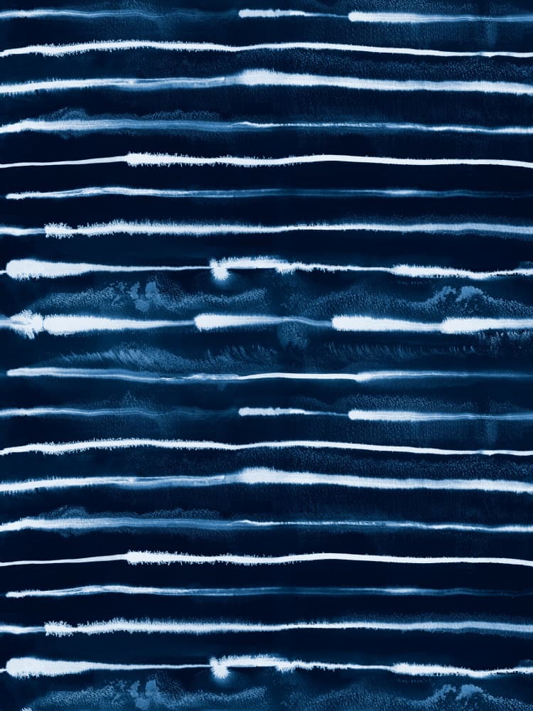 Fluid Indigo Lines by Ninola Design — canvas wall art