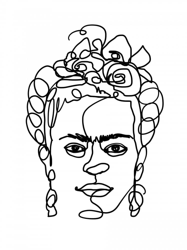 Strong Woman Line Art by Hanna Lee Tidd — canvas wall art