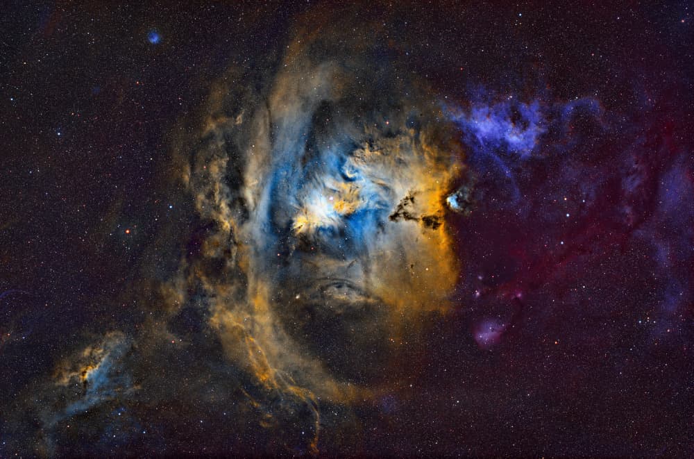 Colorful Cosmic Nebula by Arne Jansen — canvas wall art