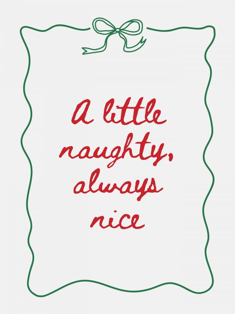 A Little Naughty Nice by Jolly and Dash — canvas wall art