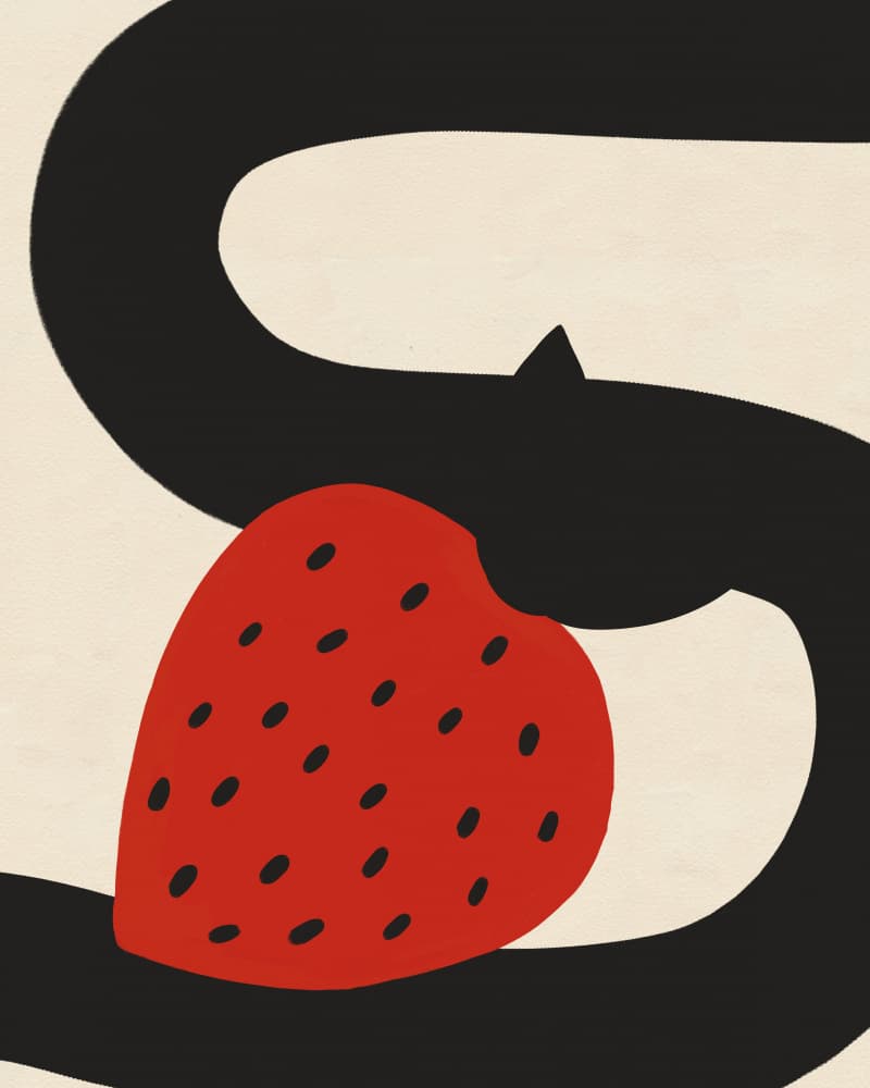 Bold Strawberry Graphic by Deepthi s — canvas wall art