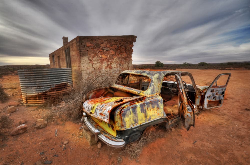 Abandoned Desert Relics by Peter Hammer — canvas wall art