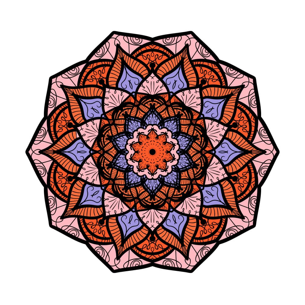 Vibrant Mandala Bloom by Marika Barsrsind — canvas wall art