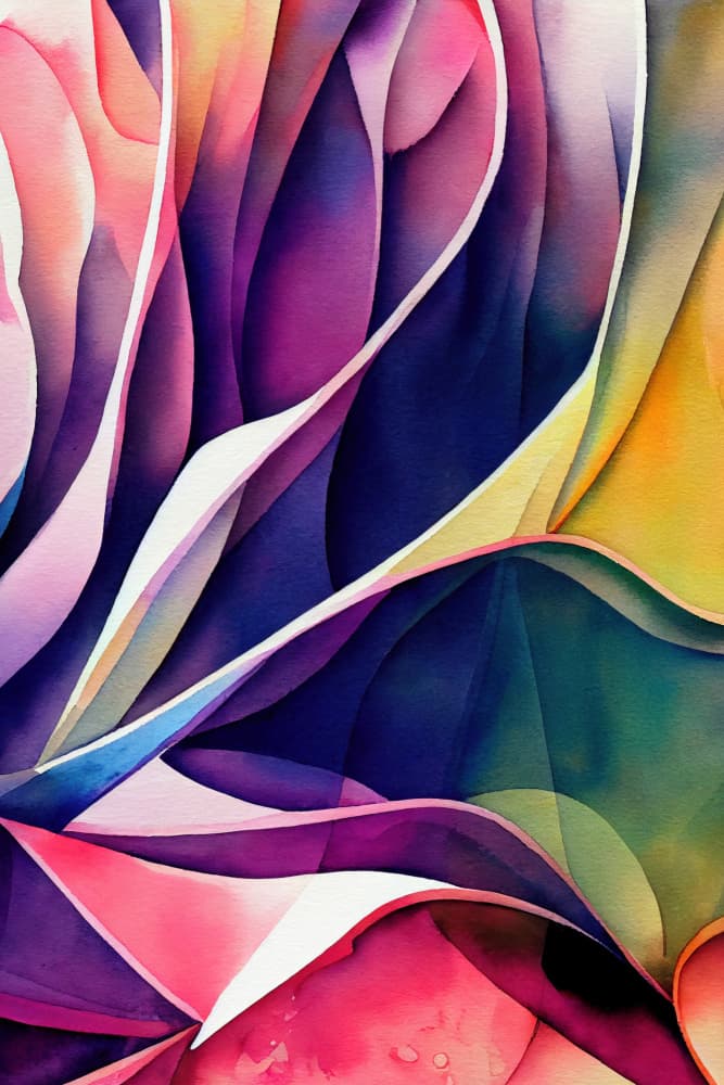 Flowing Watercolor Colors by Mauro — canvas wall art