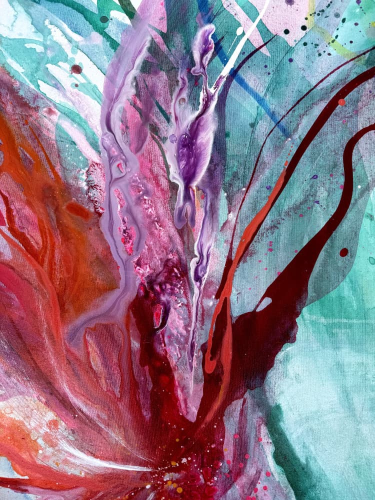 Vibrant Abstract Flow by Anna Viklund — canvas wall art