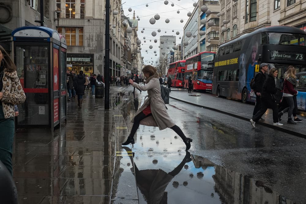 Urban Leap Reflection by Lorenzo Grifantini — canvas wall art