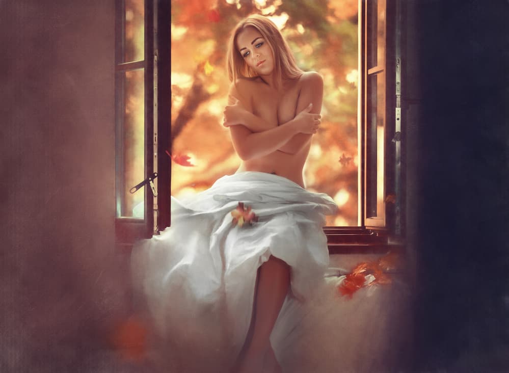 Autumn mood by Evgeny Loza — canvas wall art