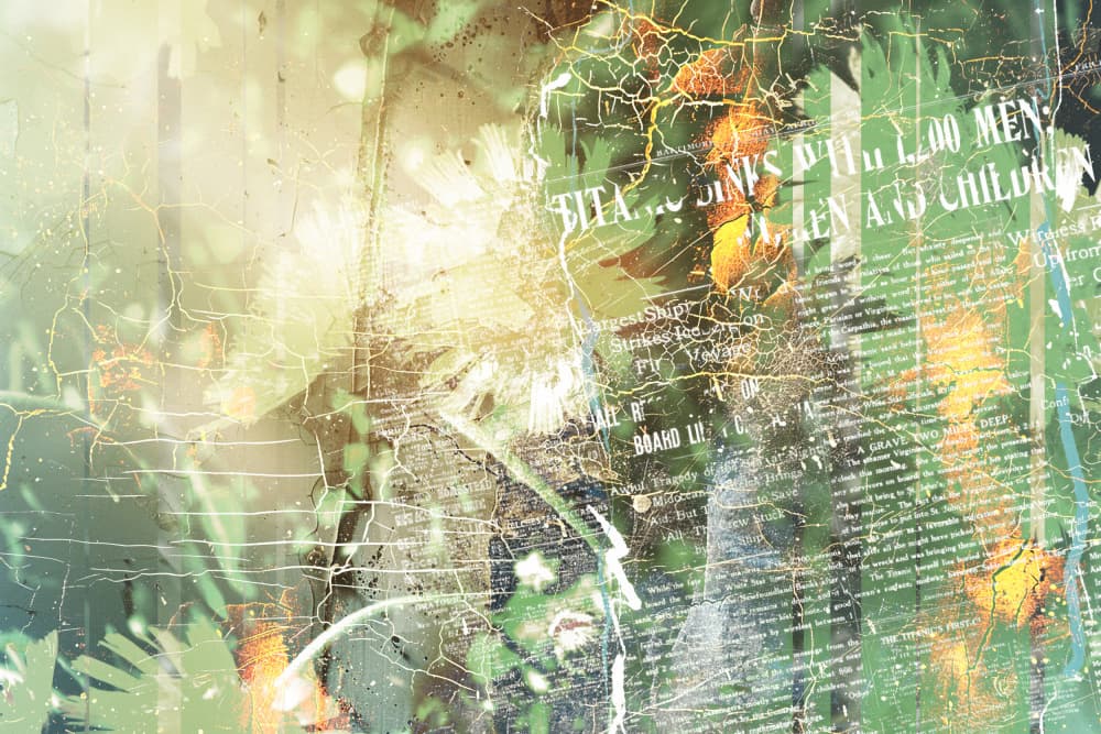 Collage Abstraction Art Vintage 63 by Rafal Kulik — canvas wall art