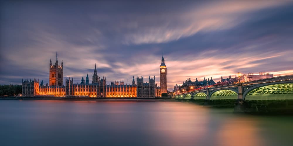 London Lights At Dusk by Yanny Liu — canvas wall art