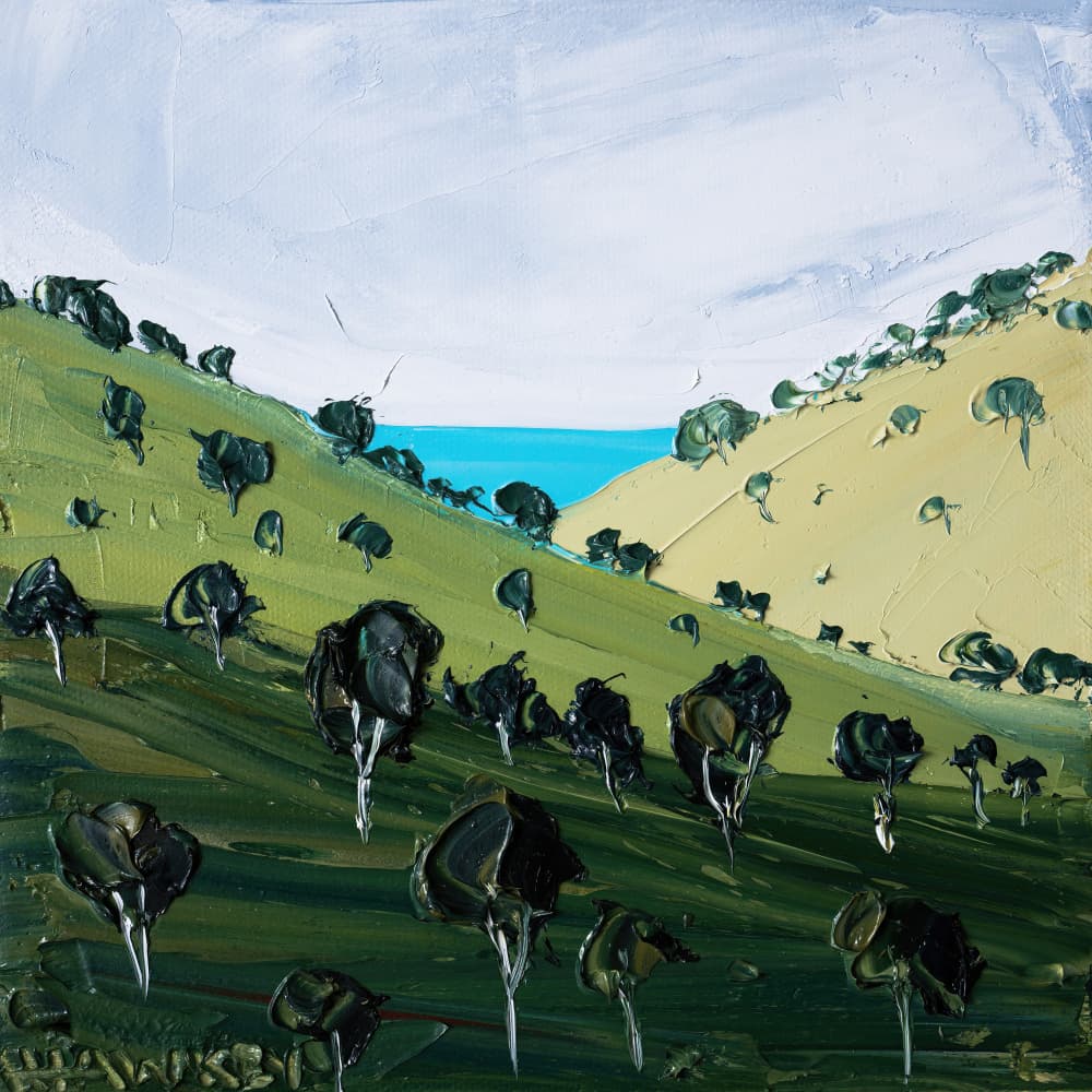 Rolling Hills Ocean View by Angela Hawkey — canvas wall art
