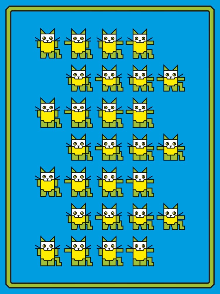 Playful Pixel Cats by kathrinmay — canvas wall art