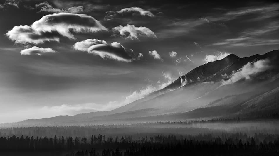 Misty Mountain Layers by Roman Lipinski © czeladnik — canvas wall art