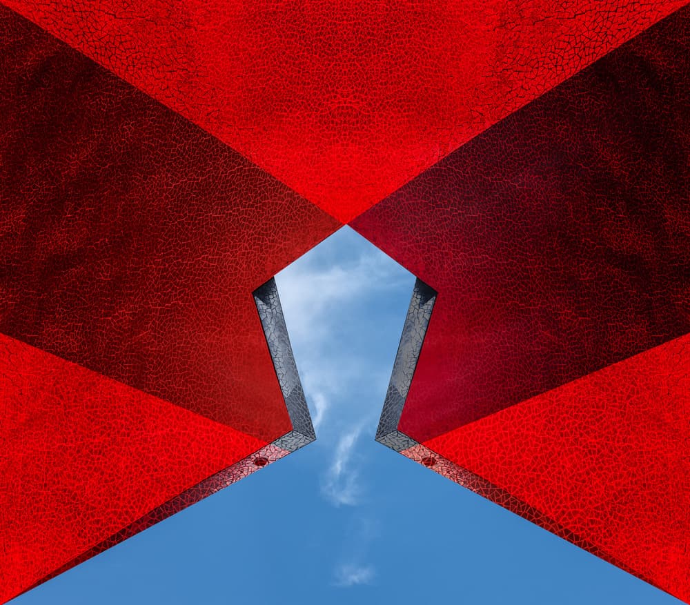 Geometric Red Sky by Harry Verschelden — canvas wall art