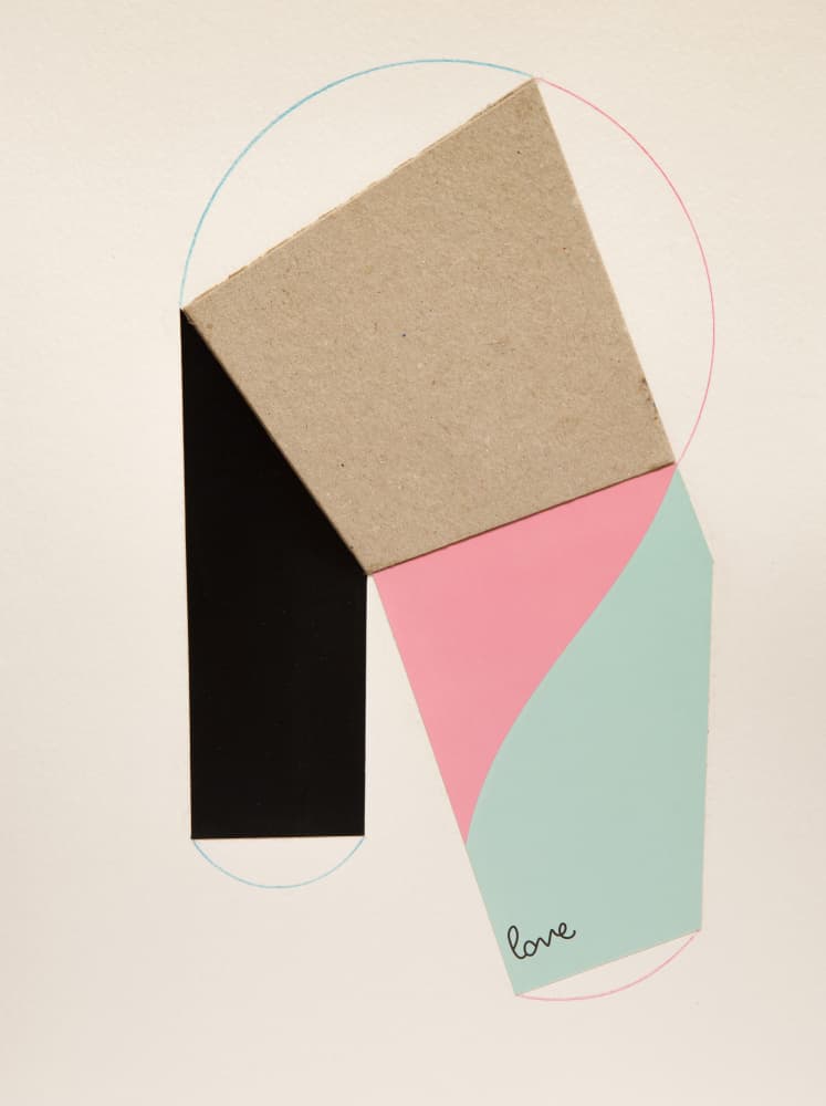 Geometric Love Shapes by Ildefonso Martín — canvas wall art