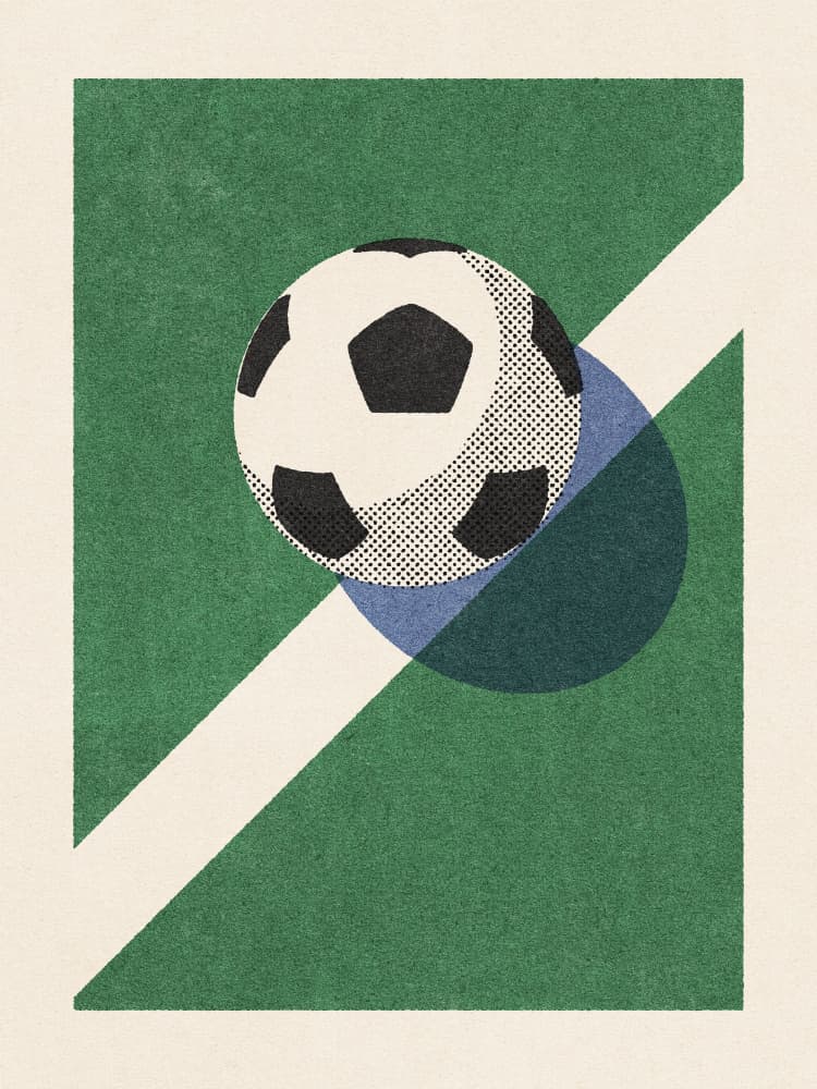 Classic Soccer Ball by Daniel Coulmann — canvas wall art