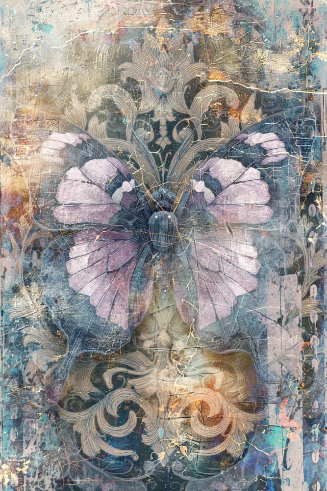 Ornate Vintage Butterfly by Rafal Kulik — canvas wall art