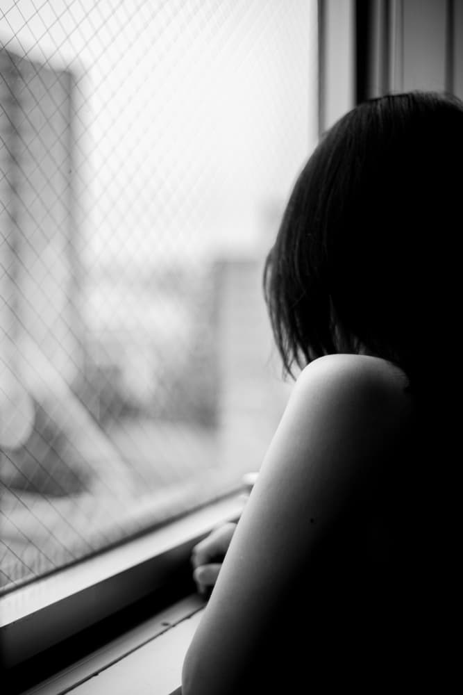 Pensive Window Silhouette by Masami Kondo — canvas wall art