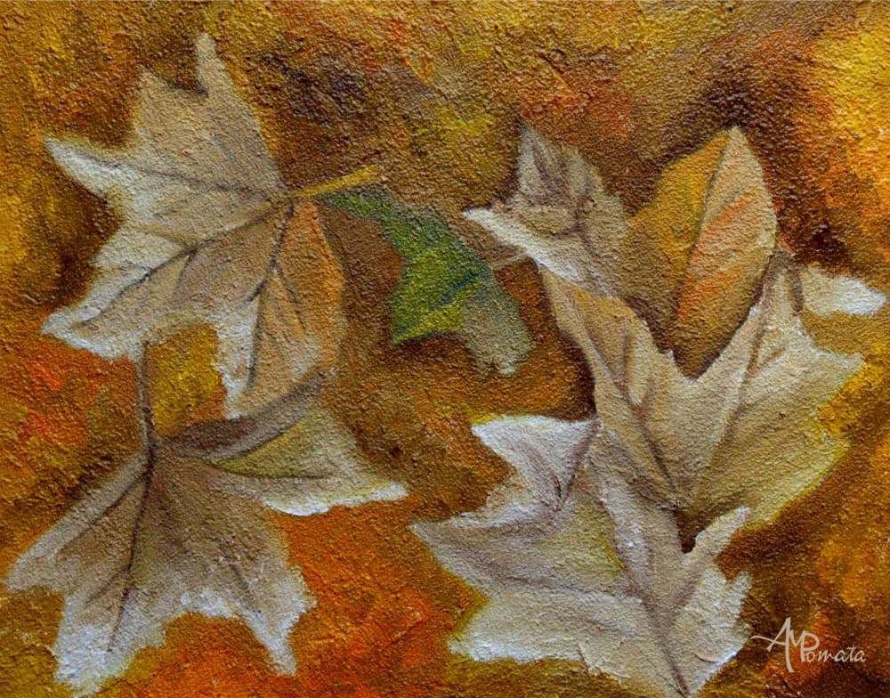 Fallen Autumn Leaves by Angeles M. Pomata — canvas wall art
