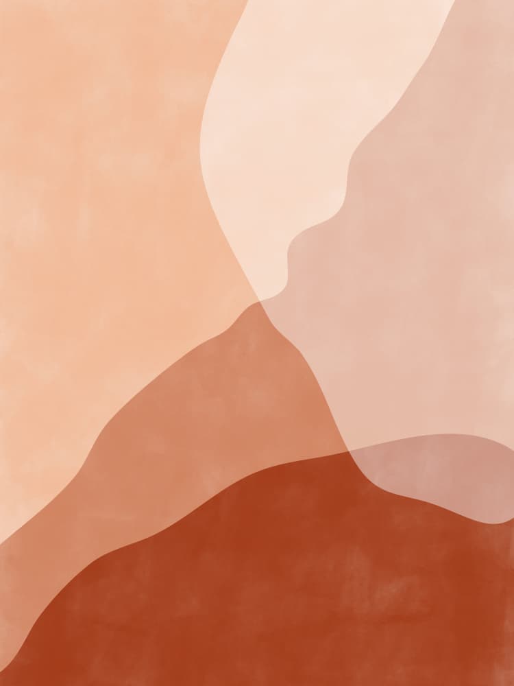 Organic Terracotta Shapes by Elena Ristova — canvas wall art