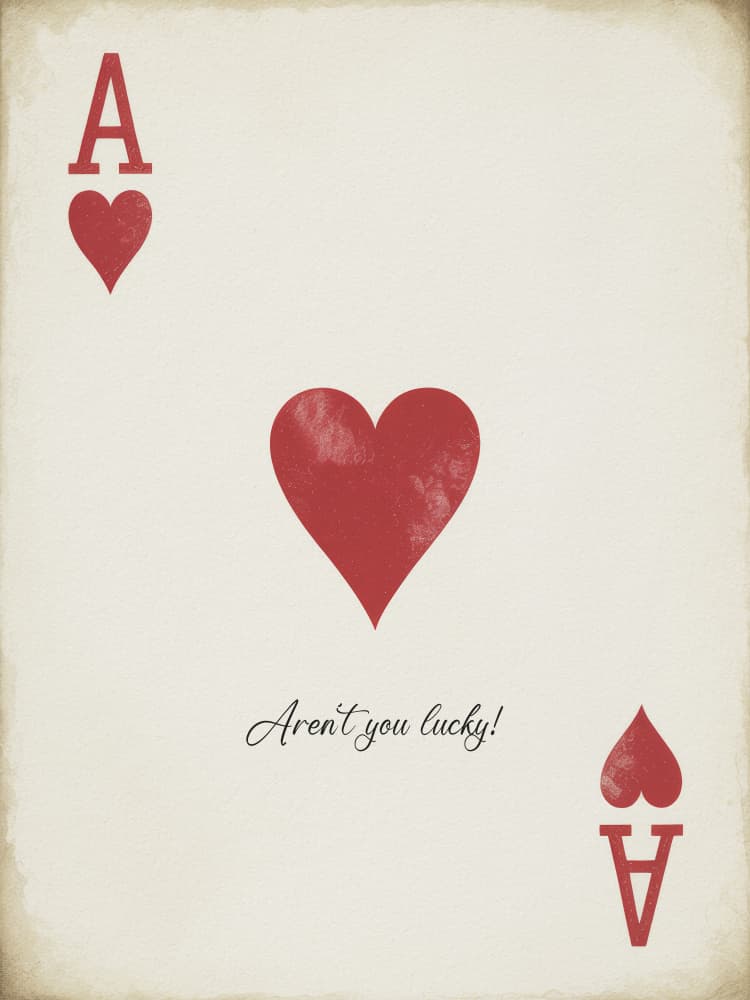 Lucky Ace Of Hearts by Andreas Magnusson — canvas wall art